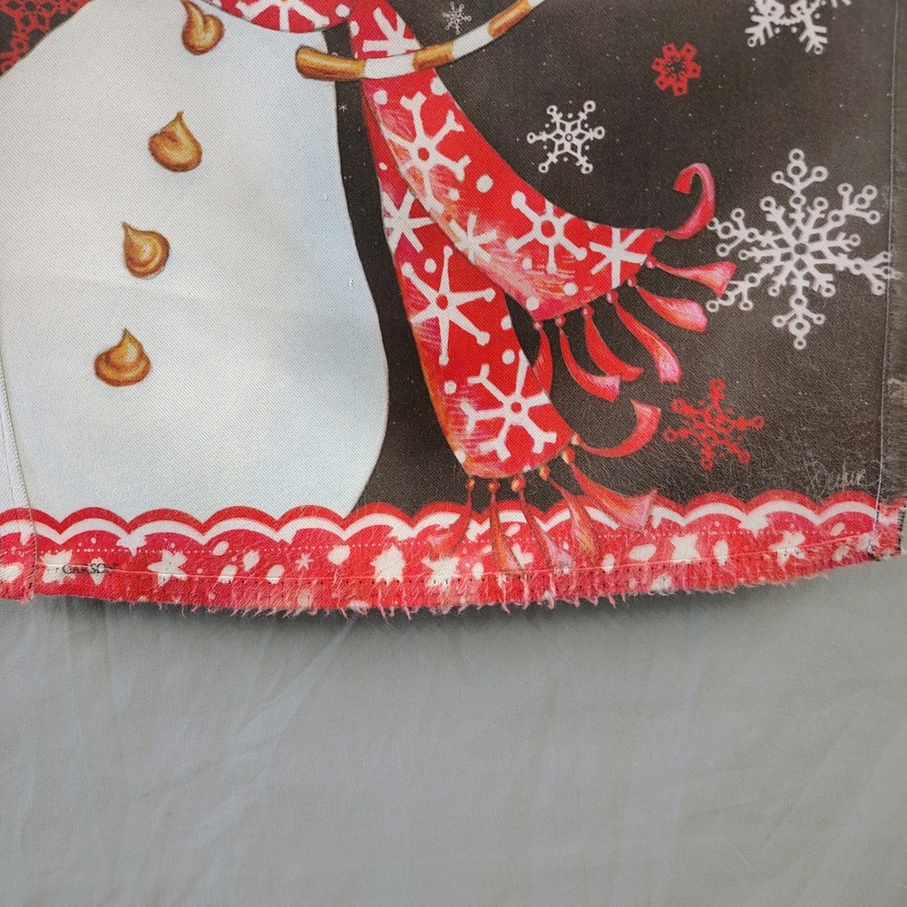 Carson Let It Snow Snowman Garden Flag Winter Christmas‎ Holiday Decor 12x18 - Picture 6 of 9